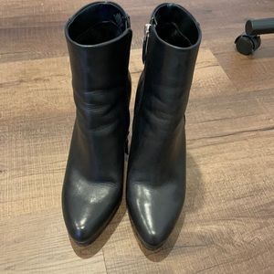 Black high heel boot